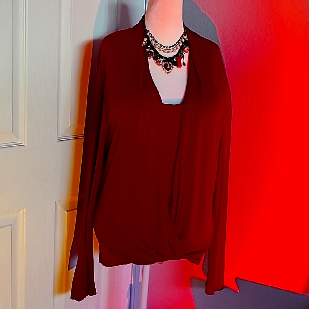 INC INTERNATIONAL CONCEPTS XL Wine one piece